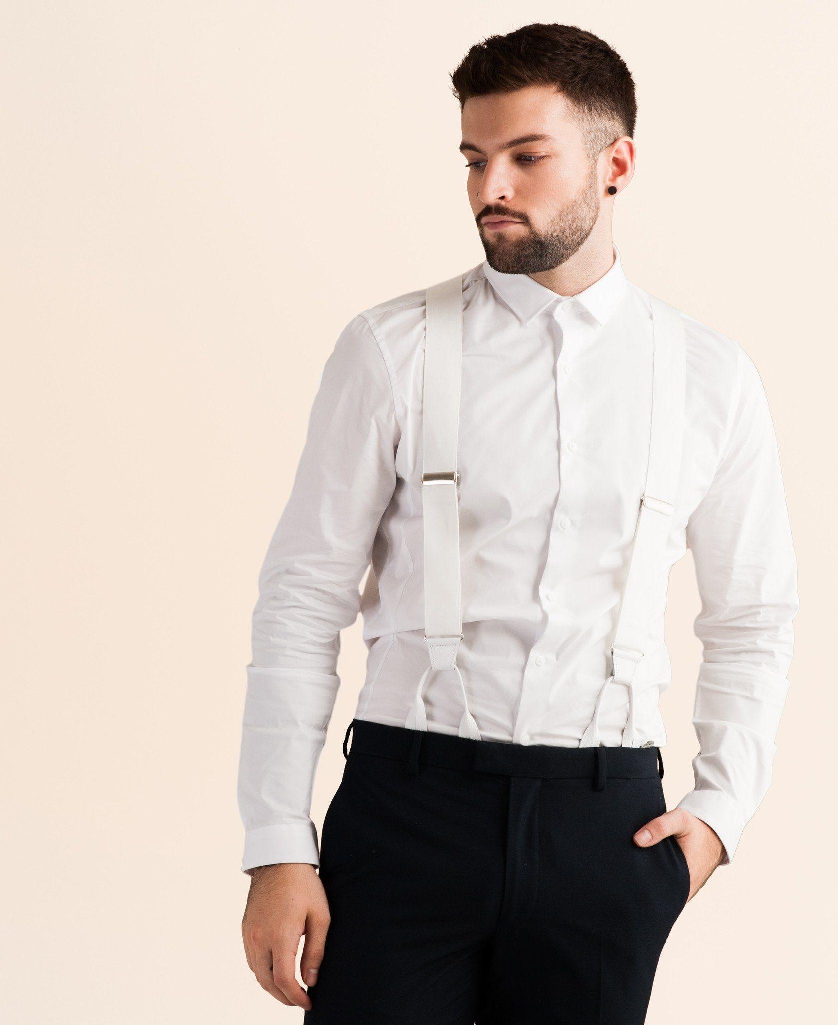 White Suspenders - Tuxedo & Suits: San Jose