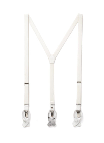 Alabaster Lite - Formal White Suspenders