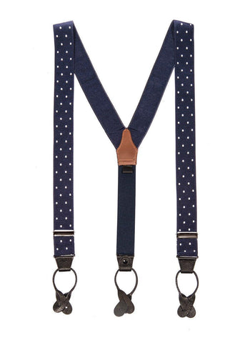 Blue & Navy Suspenders - JJ Suspenders
